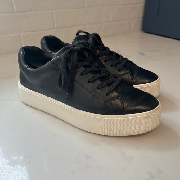 Shop Benfield Court Leather Sneaker on Sale at BeyondStyle  VINCE Benfield‎ Black Leather Platform Sneakers Low Top Womens Sz 7 US -Ret $250